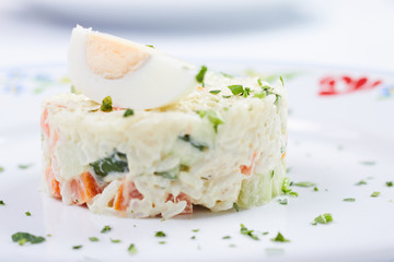 salad with rice