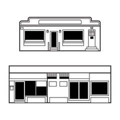 Obraz premium small street shop