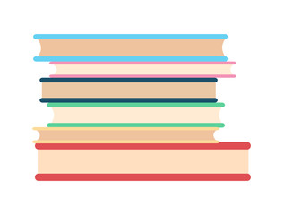 Stack of Paper Books Icon Vector Illustration