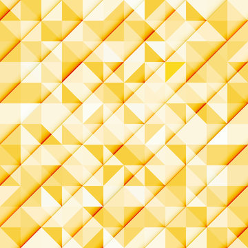 Abstract yellow triangle and square in yellow or white color pattern, Vector illustration