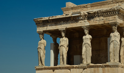 parthenon in Athens greece ancient monuments caryatids