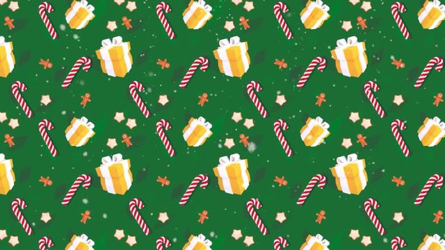 Happy Holidays and Merry Christmas animated wallpaper. Snow flurry effects. (Looped)