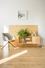 Poster in simple living room