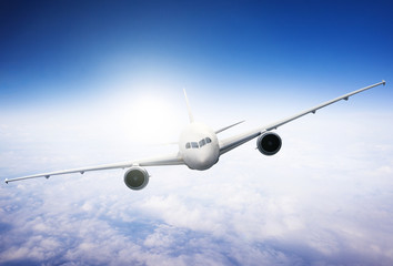 Naklejka premium Illustration of a flying airplane