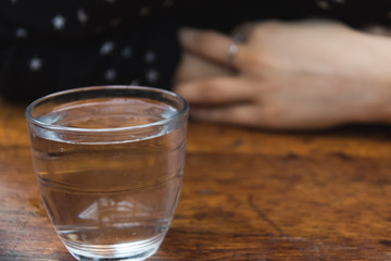 glass of water on table at restaurant