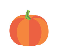Halloween Pumpkin with Green Stem Vegetable Icon