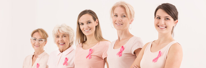 Females with pink ribbons