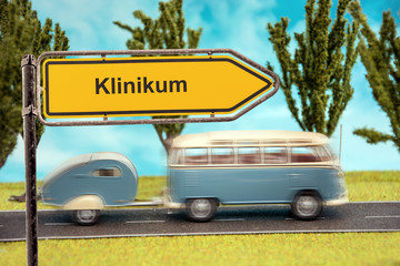 Schild 154 - Klinikum