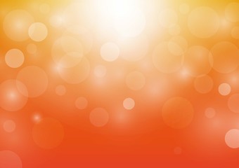 Abstract bokeh orange color background. vector illustration
