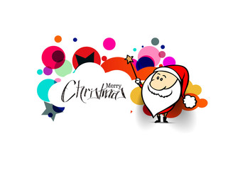 Christmas Background magical Santa Claus, vector illustration.