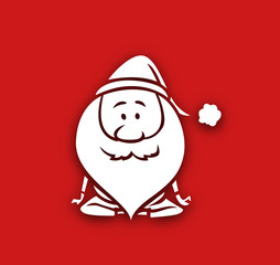 Santa Claus doing yoga, Christmas vector illustration. Holiday background.