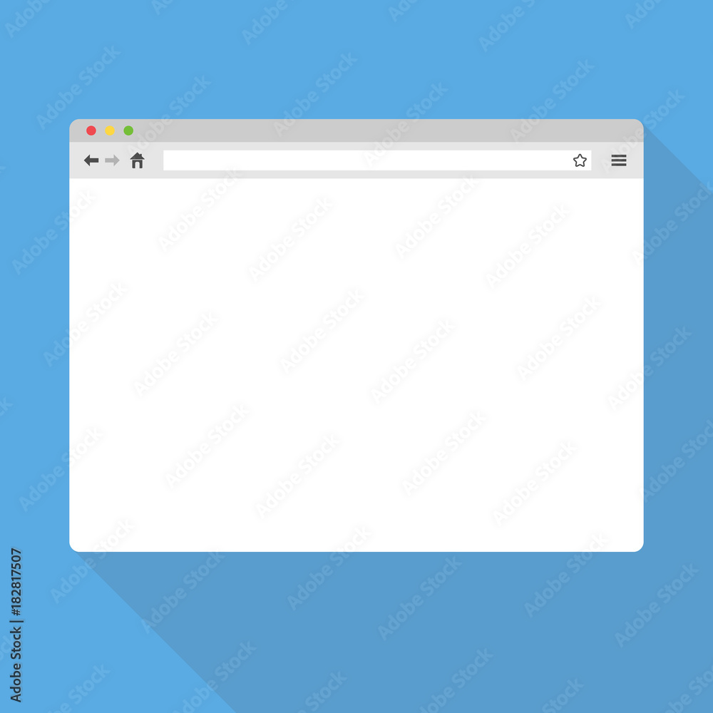 Wall mural modern browser window template. desktop web window mockup