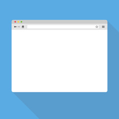 Modern browser window template. Desktop web window mockup