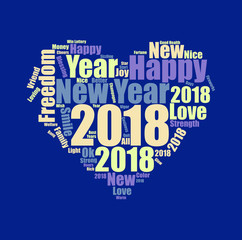 new year text cloud