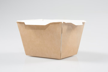 cardboard package to slip a Chinese meal or pasta for a take away