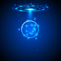 Modern technology world map, abstract backgrounds, vector illustrations.