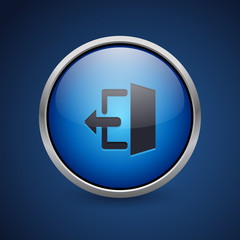 Push Button - Dark Blue Web Icon