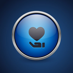 Push Button - Dark Blue Web Icon