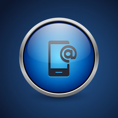 Push Button - Dark Blue Web Icon