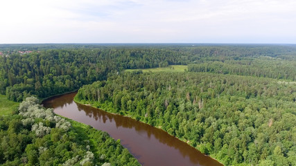 Obraz premium Gauja National Park aerial view