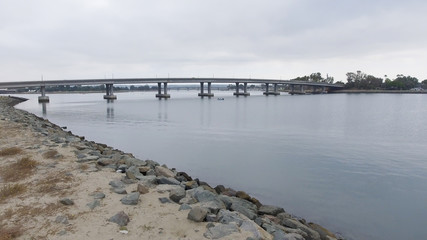 Bridges of San Diego, California aerial view
