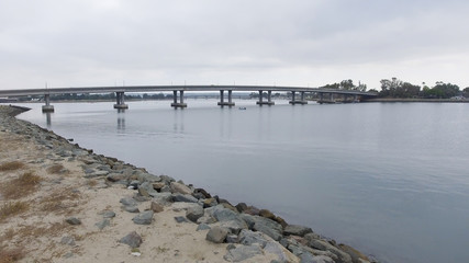 Obraz premium Bridges of San Diego, California aerial view