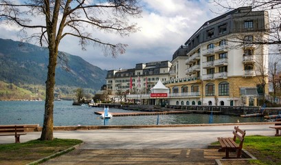 Obraz premium Austrian architecture in holiday resort