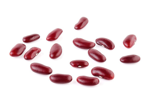 Red Beans Isolated On White Background