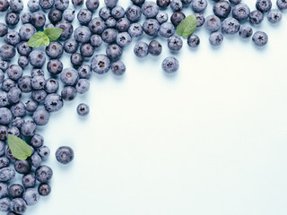 Blueberry background copy space