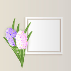 vector frame with flowers 