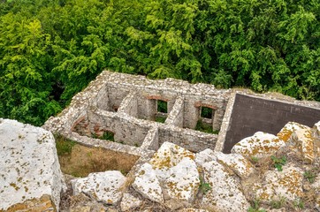 Ruins of an old castle. A beautiful Lipowiec castle in Babice, Poland.