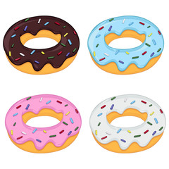 Donuts. Set of donuts with various frosting