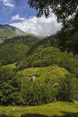 cloudy landscape in the pyrenees