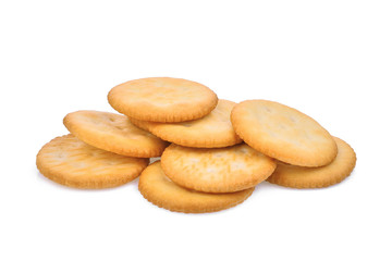 biscuit crackers isolated on white background