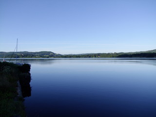 The Lake of blue water and blue sky