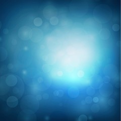 Abstract bokeh blue color background. vector illustration
