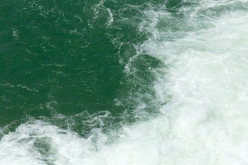 rough water on the surface