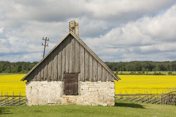 Old Farmhouse in Angla Heritage Culture Center at Saaremma island, Estonia