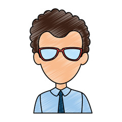 elegant businessman avatar character vector illustration design