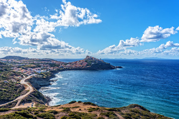 Obraz premium Küste Castelsardo Stadt Sardinien