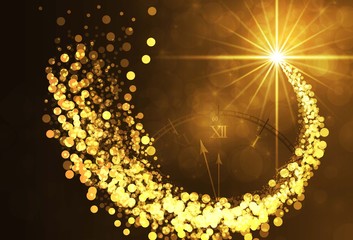 Happy new year gold color background. vector illustration