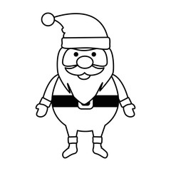 cute santa claus kawaii character vector illustration design