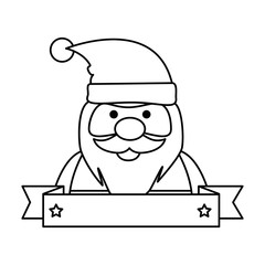 cute santa claus kawaii character vector illustration design