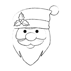 cute santa claus kawaii character vector illustration design