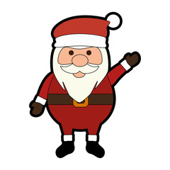 cute santa claus kawaii character vector illustration design