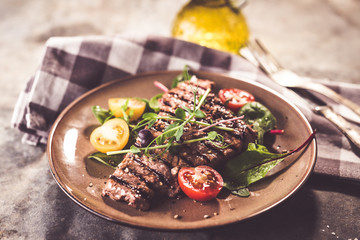 Grilled beef steak
