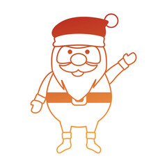 cute santa claus kawaii character vector illustration design