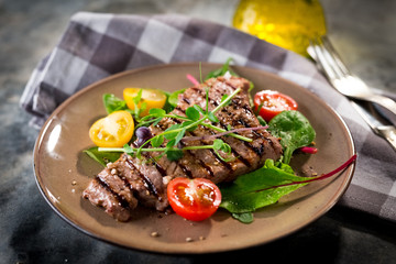 Grilled beef steak