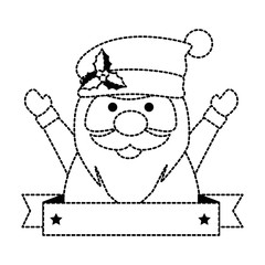 cute santa claus kawaii character vector illustration design