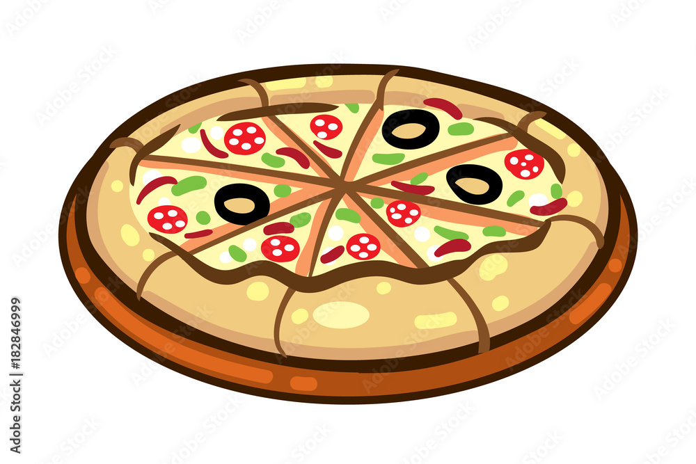 Canvas Prints Pizza. Vector illustration